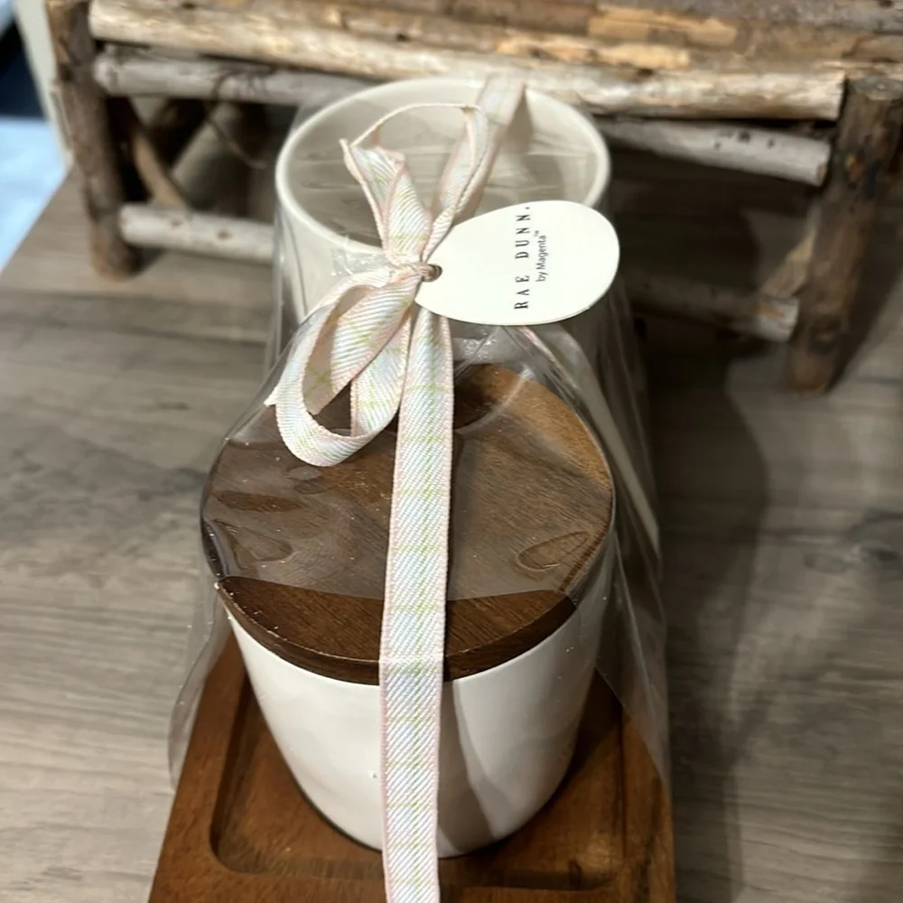 NEW RAE DUNN HIP HOP AND HOP TO IT Rabbit Sugar And Creamer Set